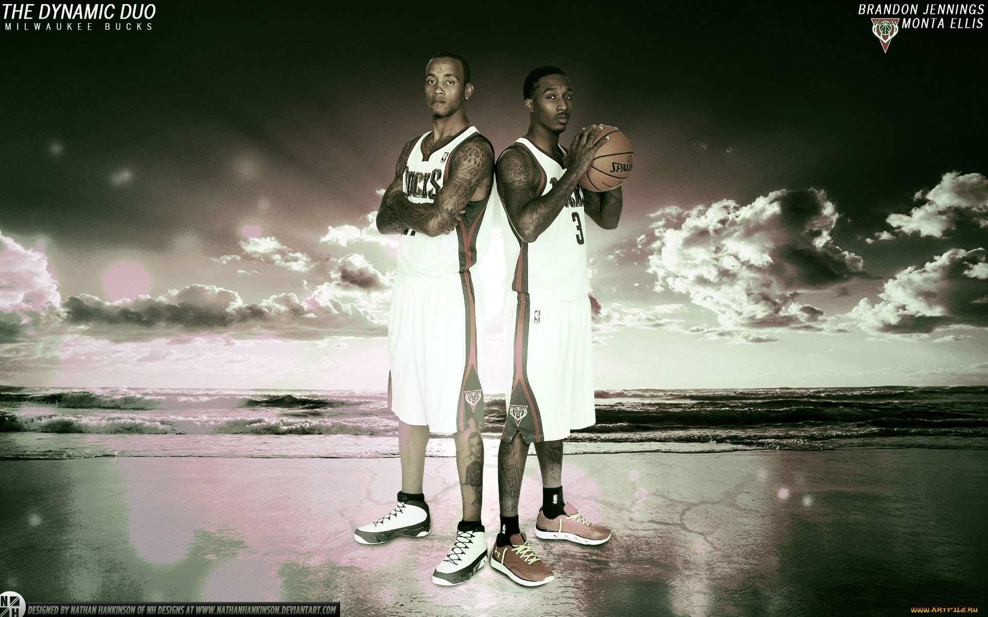 brandon, jennings, and, monta, ellis, , nba, , , 